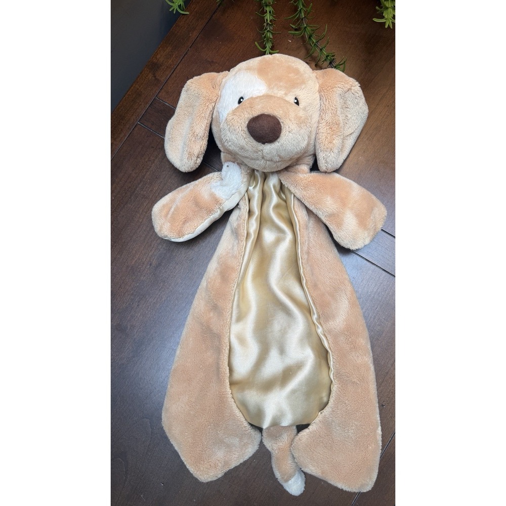 Baby Gund Tan Beige Spunky Puppy Dog Security Blanket Lovey Huggy Buddy Brown